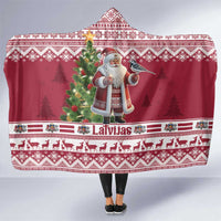 Latvia Christmas Hooded Blanket Ziemassvetku Vecitis Christmas Pattern - Wonder Print Shop