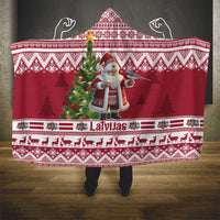 Latvia Christmas Hooded Blanket Ziemassvetku Vecitis Christmas Pattern - Wonder Print Shop