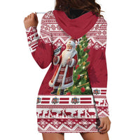 Latvia Christmas Hoodie Dress Ziemassvetku Vecitis Christmas Pattern - Wonder Print Shop