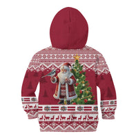 Latvia Christmas Kid Hoodie Ziemassvetku Vecitis Christmas Pattern - Wonder Print Shop