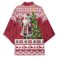 Latvia Christmas Kimono Ziemassvetku Vecitis Christmas Pattern - Wonder Print Shop