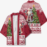 Latvia Christmas Kimono Ziemassvetku Vecitis Christmas Pattern - Wonder Print Shop