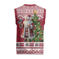 Latvia Christmas Knitted V-Neck Vest Ziemassvetku Vecitis Christmas Pattern - Wonder Print Shop