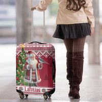 Latvia Christmas Luggage Cover Ziemassvetku Vecitis Christmas Pattern - Wonder Print Shop