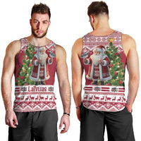 Latvia Christmas Men Tank Top Ziemassvetku Vecitis Christmas Pattern - Wonder Print Shop