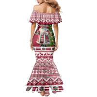 Latvia Christmas Mermaid Dress Ziemassvetku Vecitis Christmas Pattern - Wonder Print Shop