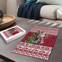 Latvia Christmas Puzzle Ziemassvetku Vecitis Christmas Pattern - Wonder Print Shop