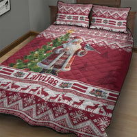 Latvia Christmas Quilt Bed Set Ziemassvetku Vecitis Christmas Pattern - Wonder Print Shop