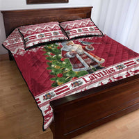 Latvia Christmas Quilt Bed Set Ziemassvetku Vecitis Christmas Pattern - Wonder Print Shop