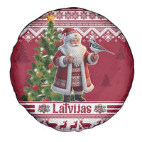 Latvia Christmas Spare Tire Cover Ziemassvetku Vecitis Christmas Pattern - Wonder Print Shop