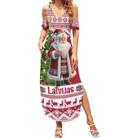 Latvia Christmas Summer Maxi Dress Ziemassvetku Vecitis Christmas Pattern - Wonder Print Shop