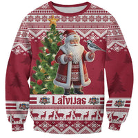 Latvia Christmas Sweatshirt Ziemassvetku Vecitis Christmas Pattern - Wonder Print Shop