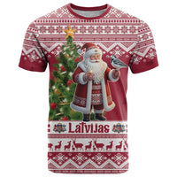 Latvia Christmas T Shirt Ziemassvetku Vecitis Christmas Pattern - Wonder Print Shop