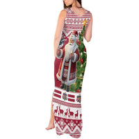 Latvia Christmas Tank Maxi Dress Ziemassvetku Vecitis Christmas Pattern - Wonder Print Shop