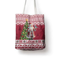 Latvia Christmas Tote Bag Ziemassvetku Vecitis Christmas Pattern - Wonder Print Shop