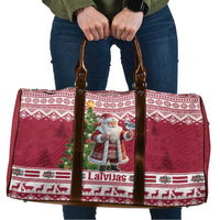 Latvia Christmas Travel Bag Ziemassvetku Vecitis Christmas Pattern - Wonder Print Shop