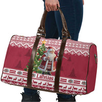 Latvia Christmas Travel Bag Ziemassvetku Vecitis Christmas Pattern - Wonder Print Shop