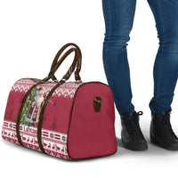Latvia Christmas Travel Bag Ziemassvetku Vecitis Christmas Pattern - Wonder Print Shop