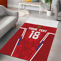 Custom Russia Football Area Rug Red Eagle Spirit - Wonder Print Shop