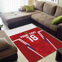 Custom Russia Football Area Rug Red Eagle Spirit - Wonder Print Shop