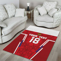 Custom Russia Football Area Rug Red Eagle Spirit - Wonder Print Shop