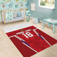 Custom Russia Football Area Rug Red Eagle Spirit - Wonder Print Shop