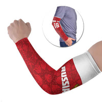 Custom Russia Football Arm Sleeves Red Eagle Spirit - Wonder Print Shop