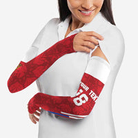 Custom Russia Football Arm Sleeves Red Eagle Spirit - Wonder Print Shop
