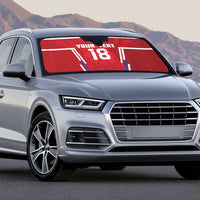 Custom Russia Football Auto Sun Shade Red Eagle Spirit - Wonder Print Shop