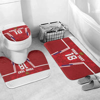 Custom Russia Football Bathroom Set Red Eagle Spirit - Wonder Print Shop