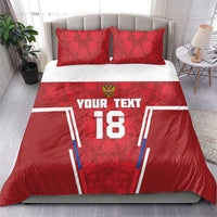 Custom Russia Football Bedding Set Red Eagle Spirit - Wonder Print Shop