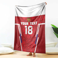 Custom Russia Football Blanket Red Eagle Spirit - Wonder Print Shop