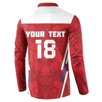 Custom Russia Football Button Sweatshirt Red Eagle Spirit - Wonder Print Shop
