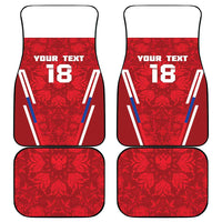 Custom Russia Football Car Mats Red Eagle Spirit - Wonder Print Shop