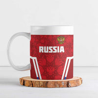Custom Russia Football Ceramic Mug Red Eagle Spirit - Wonder Print Shop
