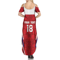 Custom Russia Football Family Matching Summer Maxi Dress and Hawaiian Shirt Red Eagle Spirit - Wonder Print Shop