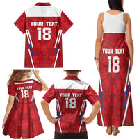 Custom Russia Football Family Matching Tank Maxi Dress and Hawaiian Shirt Red Eagle Spirit - Wonder Print Shop