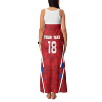 Custom Russia Football Family Matching Tank Maxi Dress and Hawaiian Shirt Red Eagle Spirit - Wonder Print Shop