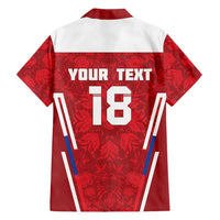 Custom Russia Football Hawaiian Shirt Red Eagle Spirit - Wonder Print Shop