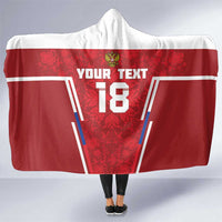 Custom Russia Football Hooded Blanket Red Eagle Spirit - Wonder Print Shop