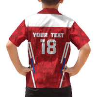 Custom Russia Football Kid Hawaiian Shirt Red Eagle Spirit - Wonder Print Shop