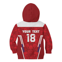 Custom Russia Football Kid Hoodie Red Eagle Spirit - Wonder Print Shop