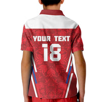 Custom Russia Football Kid Polo Shirt Red Eagle Spirit - Wonder Print Shop
