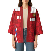 Custom Russia Football Kimono Red Eagle Spirit - Wonder Print Shop