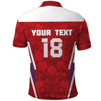 Custom Russia Football Polo Shirt Red Eagle Spirit - Wonder Print Shop
