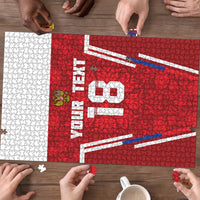 Custom Russia Football Puzzle Red Eagle Spirit - Wonder Print Shop