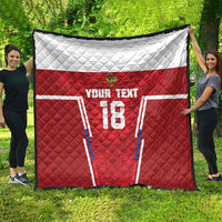 Custom Russia Football Quilt Red Eagle Spirit - Wonder Print Shop