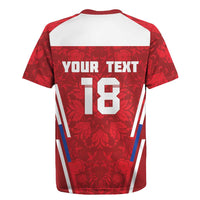 Custom Russia Football Rugby Jersey Red Eagle Spirit - Wonder Print Shop