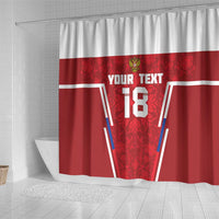 Custom Russia Football Shower Curtain Red Eagle Spirit - Wonder Print Shop