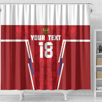 Custom Russia Football Shower Curtain Red Eagle Spirit - Wonder Print Shop